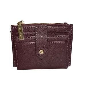 Anne Klein Card Case Wallet in Burgundy